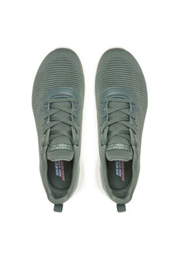 skechers - Skechers Sneakersy Bobs Squad-Tough Talk 32504/SAGE Zielony. Kolor: zielony. Materiał: materiał