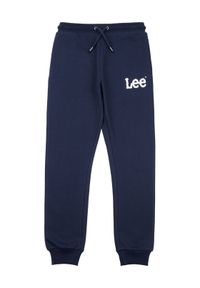 Lee Spodnie dresowe Wobbly Graphic LEE0011 Granatowy Regular Fit. Kolor: niebieski. Materiał: bawełna #1