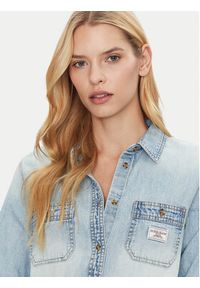 Guess Jeans Koszula jeansowa W5RH37 D5M83 Niebieski Regular Fit. Kolor: niebieski. Materiał: bawełna #4