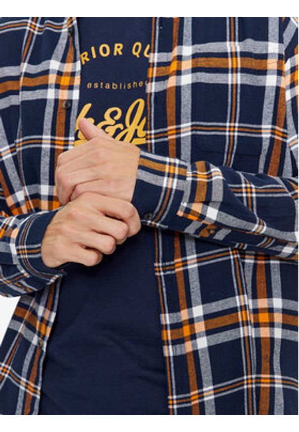 Jack & Jones - Jack&Jones Koszula 12235982 Granatowy Slim Fit. Kolor: niebieski. Materiał: bawełna