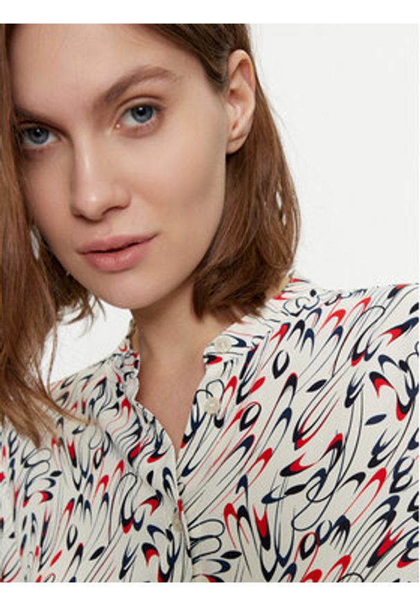 TOMMY HILFIGER - Tommy Hilfiger Koszula WW0WW42448 Écru Regular Fit. Materiał: wiskoza