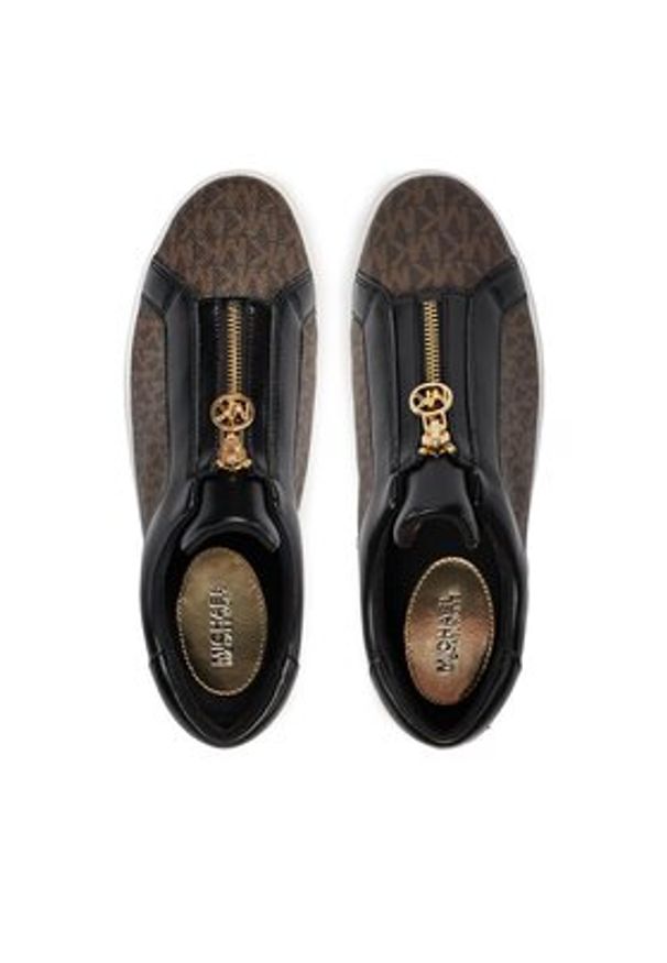MICHAEL Michael Kors Sneakersy Keaton Zip Slip On 43R4KTFP2B Brązowy. Zapięcie: bez zapięcia. Kolor: brązowy. Materiał: skóra