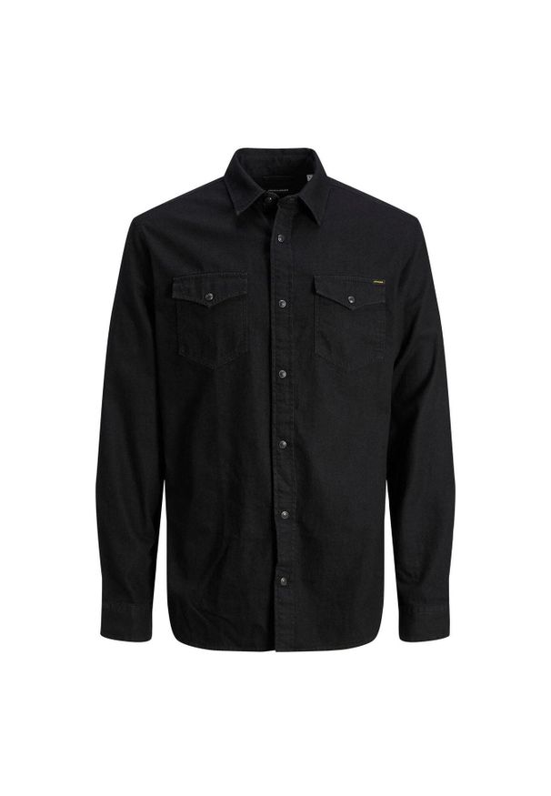 Koszula Jack & Jones Heridan czarny denim. Kolor: czarny. Materiał: denim
