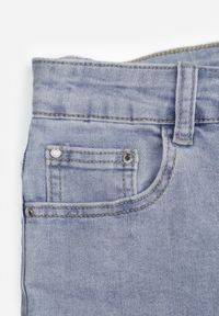 Renee - Niebieskie Szorty Jeansowe High Waist z Dodatkiem Bawełny Neldara. Okazja: na co dzień. Stan: podwyższony. Kolor: niebieski. Materiał: jeans, bawełna. Styl: elegancki, casual, klasyczny #8