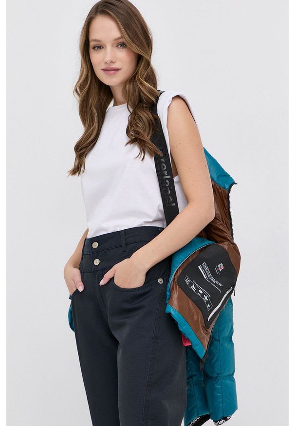 After Label Kurtka puchowa damska kolor turkusowy zimowa. Okazja: na co dzień. Kolor: turkusowy. Materiał: puch. Sezon: zima. Styl: casual