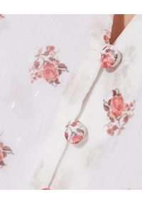 HEDONIC - Biała sukienka w róże Fallon Rosie. Typ kołnierza: dekolt w kształcie V. Kolor: biały. Materiał: tkanina, wiskoza. Sezon: lato. Styl: elegancki #4