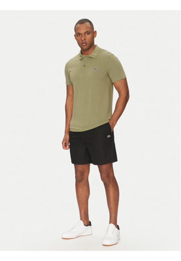 Lacoste Szorty materiałowe GH7220 Czarny Relaxed Fit. Kolor: czarny. Materiał: bawełna