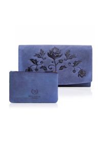 Zestaw damski PAOLO PERUZZI ZUP-36-DB granatowy. Kolor: niebieski. Materiał: skóra #1