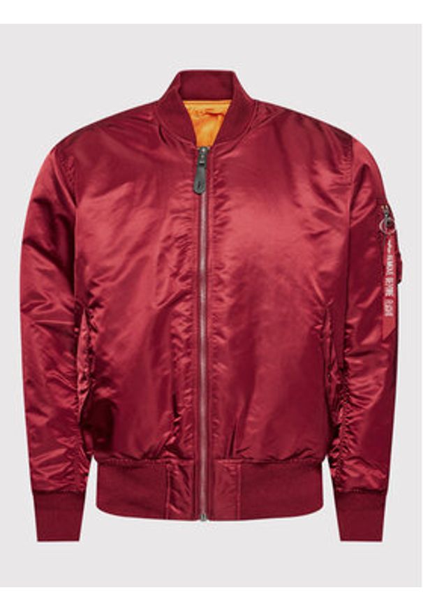 Alpha Industries Kurtka bomber Ma-1 100101 Bordowy Regular Fit. Kolor: czerwony. Materiał: syntetyk