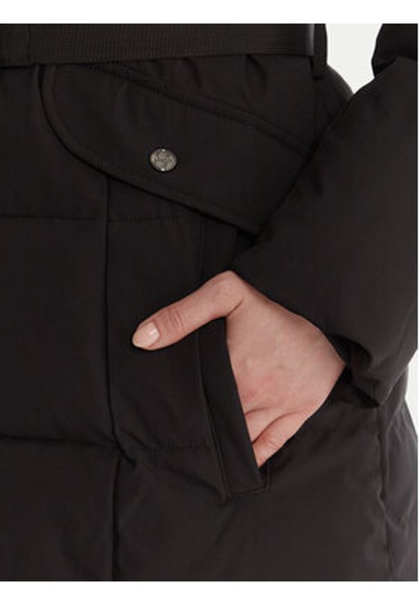 DKNY Płaszcz zimowy DLEMPP55 Czarny Regular Fit. Kolor: czarny. Materiał: syntetyk. Sezon: zima