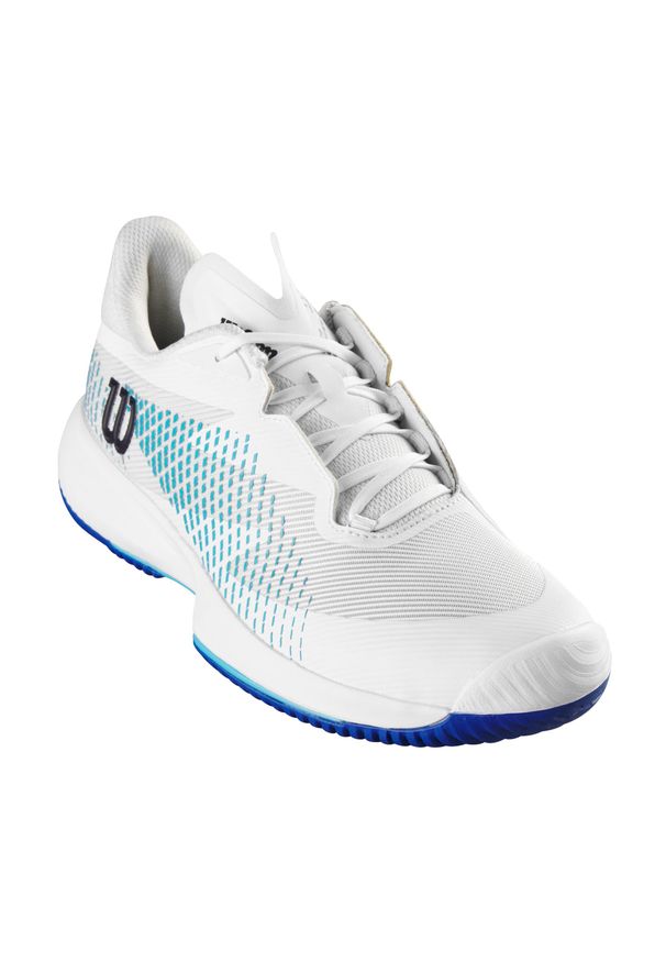 Buty tenisowe męskie Wilson Kaos Swift 1,5 white/blue atoll/lapis 43 1/3. Kolor: biały, niebieski, wielokolorowy. Sport: tenis