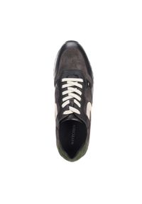 Wittchen - Męskie sneakersy skórzane wielokolorowe szaro-białe. Okazja: na co dzień. Nosek buta: okrągły. Kolor: biały, wielokolorowy, szary. Materiał: zamsz, skóra. Sezon: jesień #7