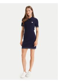 Calvin Klein Sukienka codzienna Microcable LV047F323G Granatowy Slim Fit. Okazja: na co dzień. Kolor: niebieski. Materiał: bawełna. Typ sukienki: proste. Styl: casual #4