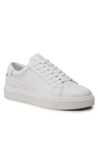 Calvin Klein Sneakersy Low Top Lace Up Lth Sm HM0HM01018 Biały. Kolor: biały. Materiał: skóra #2