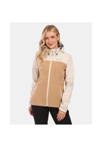 Damska kurtka softshell Kilpi RAVIA-W. Kolor: beżowy. Materiał: softshell. Sport: turystyka piesza #1