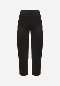 Born2be - Czarne Jeansy Mom Fit z Wysokim Stanem z Domieszką Wiskozy Aclonna. Okazja: na co dzień. Stan: podwyższony. Kolor: czarny. Styl: casual, elegancki #4