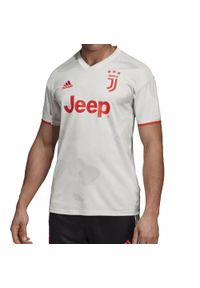 Adidas - Juventus Away Jersey 19/20 461. Kolor: czerwony, biały, wielokolorowy. Materiał: jersey. Sport: piłka nożna