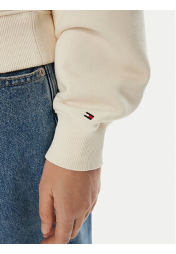 TOMMY HILFIGER - Tommy Hilfiger Bluza Modern Script WW0WW43844 Écru Regular Fit. Materiał: bawełna