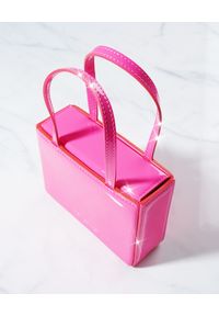 AMINA MUADDI - Różowa torebka Superamini Giorgia. Kolor: różowy, wielokolorowy, fioletowy. Materiał: lakier #6