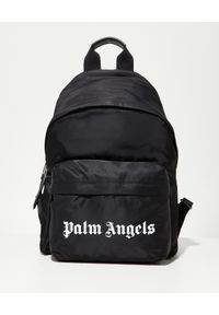 PALM ANGELS - Czarny plecak z logo. Kolor: czarny. Wzór: aplikacja #6