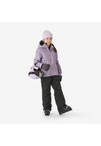 WEDZE - Kurtka narciarska dla dzieci Wedze 100 Warm. Kolor: fioletowy. Materiał: polar, materiał. Sezon: zima. Sport: narciarstwo