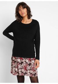 bonprix - Sukienka ciążowa i do karmienia piersią, 2 w 1. Kolekcja: moda ciążowa. Kolor: czarny. Materiał: materiał, dzianina. Wzór: paisley, aplikacja #1