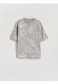 Reserved - T-shirt z nadrukiem - ciemnoszary. Kolor: szary. Materiał: bawełna, dzianina. Wzór: nadruk #1