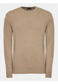Sisley Sweter 102HS1B17 Beżowy Slim Fit. Kolor: beżowy. Materiał: syntetyk, wiskoza