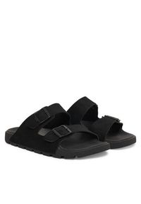 BOSS Klapki Surfley 50563157 Czarny. Kolor: czarny. Materiał: skóra, zamsz #4