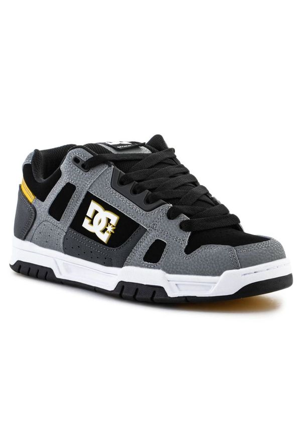 Buty DC Shoes Stag M 320188-GY1 czarne. Okazja: na co dzień. Kolor: czarny. Materiał: materiał