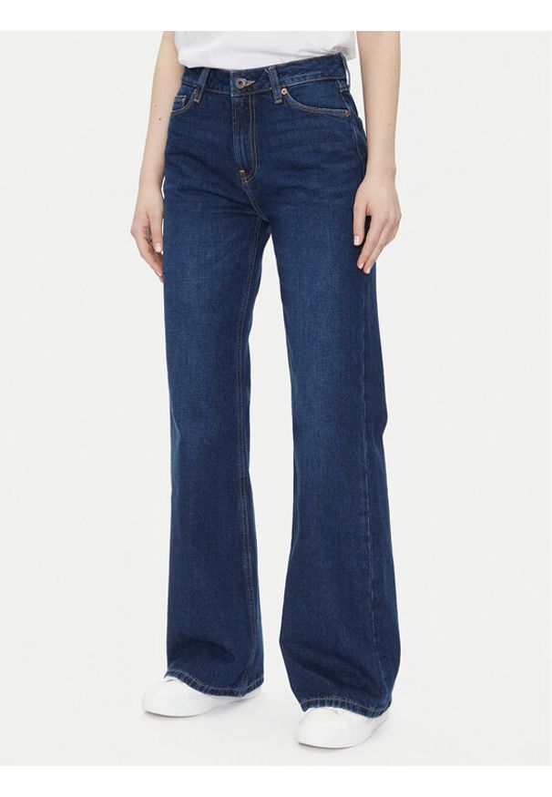 Pepe Jeans Jeansy PL204734 Niebieski Flare Fit. Kolor: niebieski