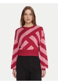 United Colors of Benetton - United Colors Of Benetton Sweter 1081E10EJ Różowy Regular Fit. Kolor: różowy. Materiał: wiskoza