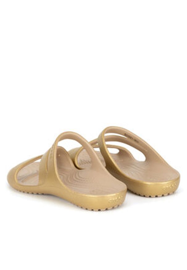 Crocs Klapki KADEE II METALLIC SANDAL W 210147-710 Złoty. Kolor: złoty. Materiał: syntetyk, materiał