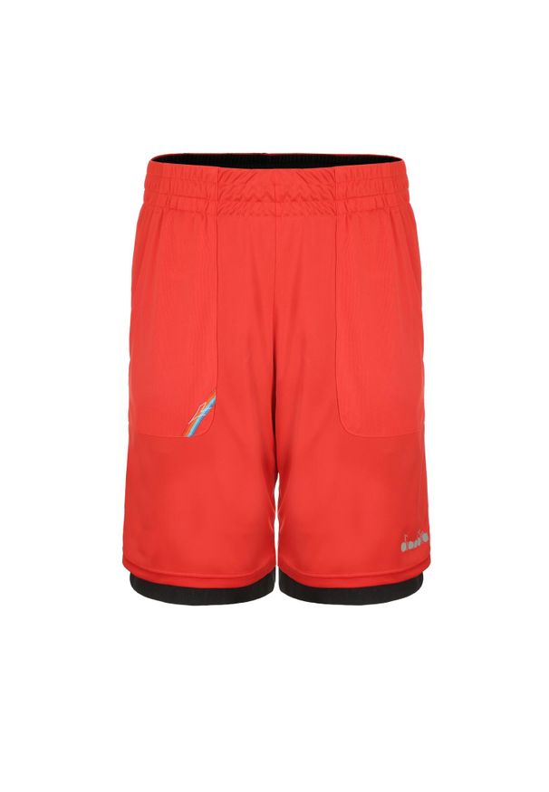 Diadora - Spodenki krótkie męskie DIADORA BERMUDA REVERSIBLE BE ONE. Kolor: czerwony. Długość: krótkie. Sezon: lato