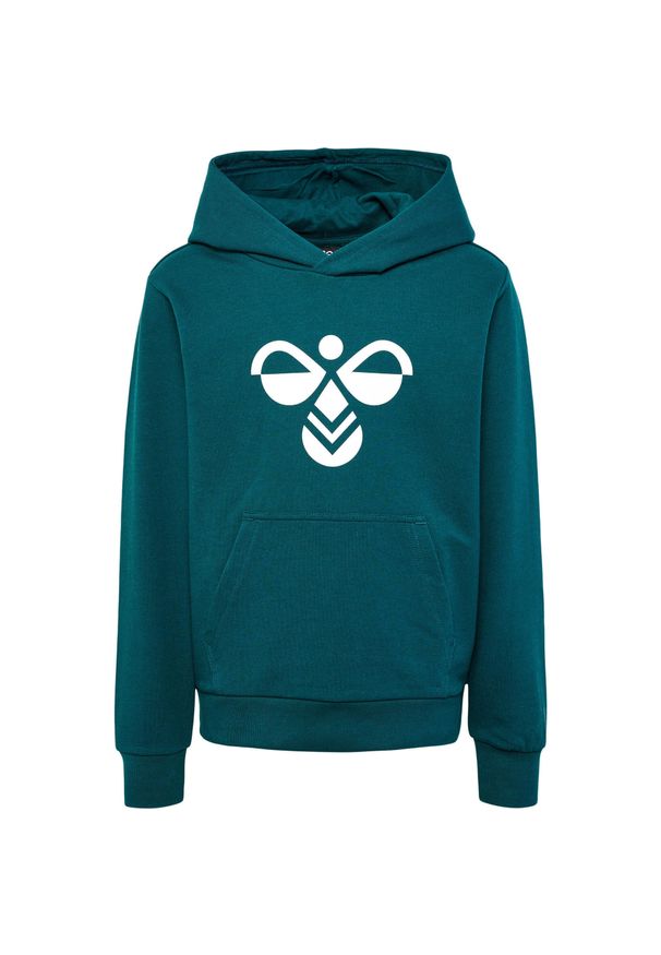 Bluza z kapturem dla dzieci Hummel Cuatro. Typ kołnierza: kaptur. Kolor: zielony. Materiał: bawełna