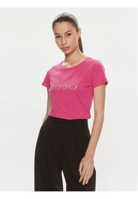 Liu Jo T-Shirt VA4216 JS923 Różowy Regular Fit. Kolor: różowy. Materiał: bawełna