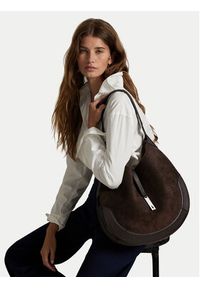Polo Ralph Lauren Torebka 428938748004 Brązowy. Kolor: brązowy. Materiał: skórzane, zamszowe