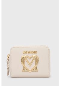 Love Moschino portfel damski kolor beżowy. Kolor: beżowy