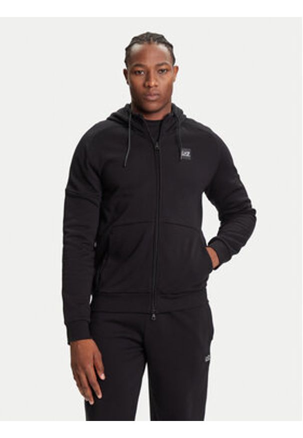 EA7 Emporio Armani Dres 7M000914 AF10377 UC001 Czarny Modern Fit. Kolor: czarny. Materiał: bawełna