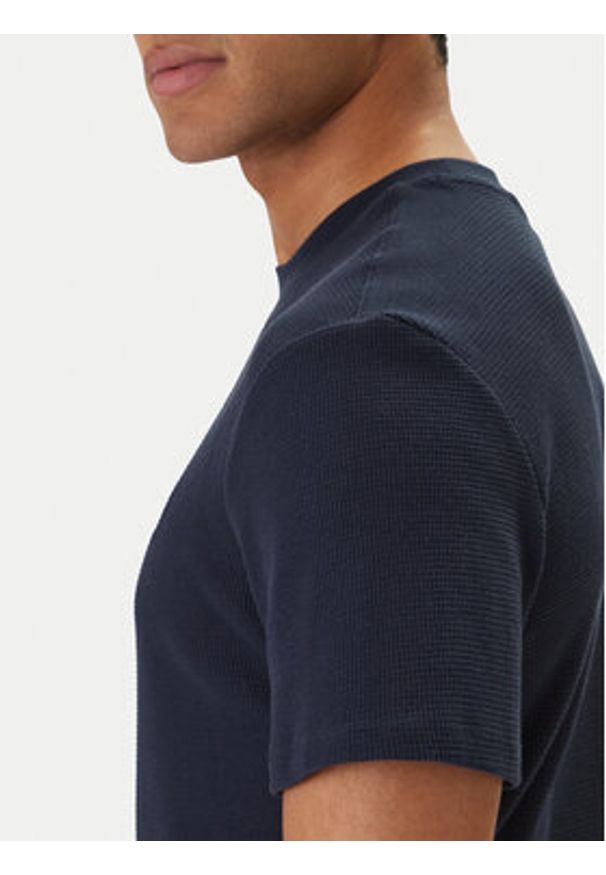Calvin Klein Jeans T-Shirt Waffle Badge LV04RD008G Granatowy Regular Fit. Kolor: niebieski. Materiał: syntetyk