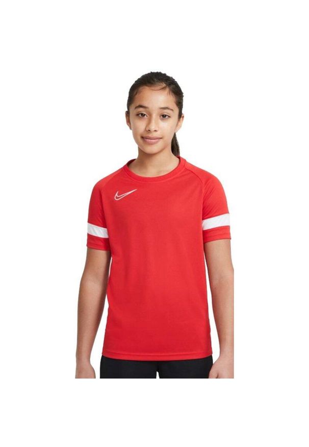 Koszulka dla dzieci Nike Dri-FIT Academy czerwona CW6103 658. Kolor: czerwony. Technologia: Dri-Fit (Nike)