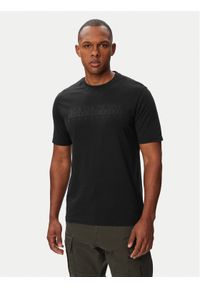 Napapijri T-Shirt S-Bollo SS 3 NP0A8BAF Czarny Regular Fit. Kolor: czarny. Materiał: bawełna #1