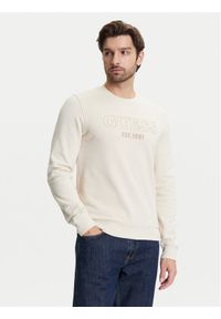 Guess Bluza M5YQ08 KCN01 Beżowy Regular Fit. Kolor: beżowy. Materiał: bawełna #1