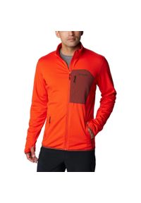 columbia - Polarowy sweter męski Columbia Triple Canyon Grid Fleece Full Zip. Kolor: żółty, pomarańczowy, wielokolorowy. Materiał: poliester, elastan