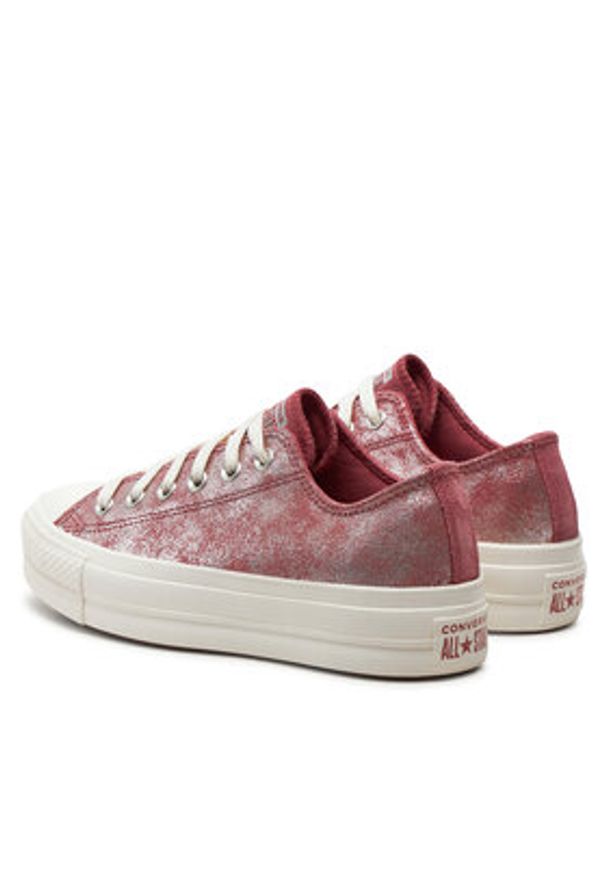 Converse Trampki Chuck Taylor All Star Lift Platform Suede Shimmer A11634C Różowy. Kolor: różowy. Materiał: zamsz, skóra. Obcas: na platformie