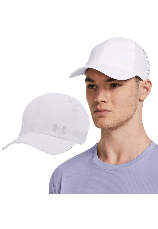 Czapka z daszkiem męska Under Armour Launch Adjustable Cap. Kolor: biały. Styl: sportowy
