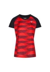 Koszulka do tenisa damska Victor T-34102 CD. Kolor: czerwony, czarny. Sport: tenis #1