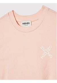 Kenzo kids - Kenzo Kids Sukienka codzienna K12246 Różowy Regular Fit. Okazja: na co dzień. Kolor: różowy. Materiał: bawełna. Typ sukienki: proste. Styl: casual #2