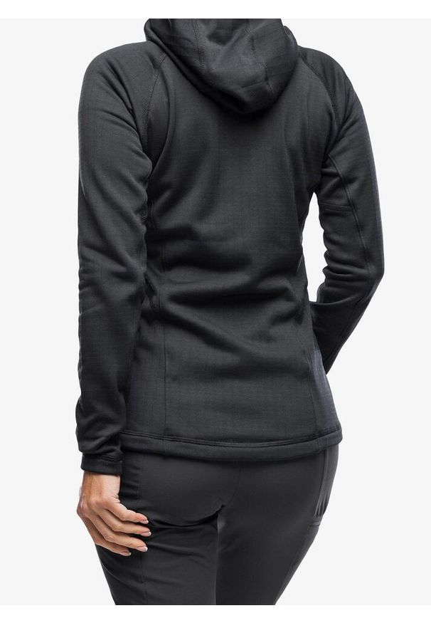 Bluza z kapturem damska Black Diamond Factor Hoody. Typ kołnierza: kaptur. Kolor: czarny. Styl: sportowy. Sport: turystyka piesza