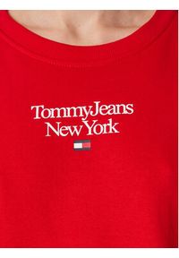 Tommy Jeans Bluza Essential DW0DW14851 Czerwony Regular Fit. Kolor: czerwony. Materiał: bawełna, syntetyk